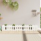 vidaXL Arriate elevado jardín con valla madera pino blanco 200x30x30cm vidaXL Arriate elevado jardín con valla madera pino blanco 200x30x30cm