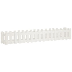 vidaXL Arriate elevado jardín con valla madera pino blanco 200x30x30cm
