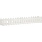 vidaXL Arriate elevado jardín con valla madera pino blanco 200x30x30cm vidaXL Arriate elevado jardín con valla madera pino blanco 200x30x30cm