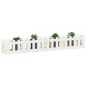 vidaXL Arriate elevado jardín con valla madera pino blanco 200x30x30cm vidaXL Arriate elevado jardín con valla madera pino blanco 200x30x30cm