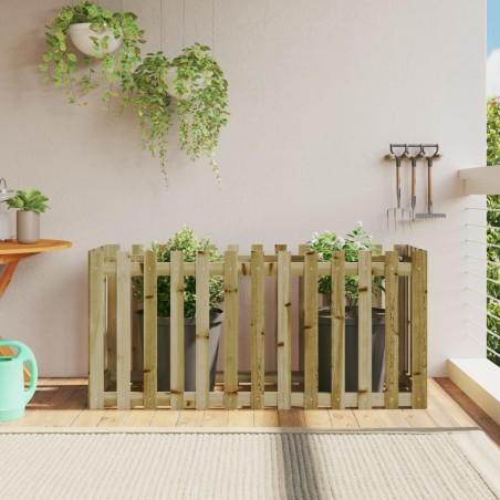 vidaXL Arriate elevado jardín valla madera impregnada pino 150x50x70cm