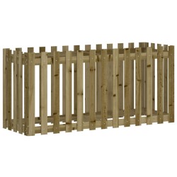 vidaXL Arriate elevado jardín valla madera impregnada pino 150x50x70cm