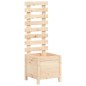 vidaXL Jardinera con estantería madera maciza pino 39x39,5x114 cm