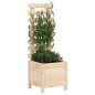 vidaXL Jardinera con estantería madera maciza pino 39x39,5x114 cm