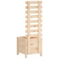 vidaXL Jardinera con estantería madera maciza pino 39x39,5x114 cm