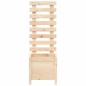vidaXL Jardinera con estantería madera maciza pino 39x39,5x114 cm