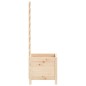 vidaXL Jardinera con estantería madera maciza pino 39x39,5x114 cm
