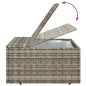 vidaXL Reposapiés de jardín con cojín ratán sintético gris 55x55x30 cm vidaXL Reposapiés de jardín con cojín ratán sintético gris 55x55x30 cm
