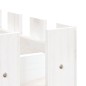 vidaXL Arriate elevado jardín con valla madera pino blanco 100x50x50cm