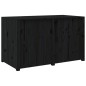 vidaXL Mueble de cocina exterior madera maciza pino negro 106x55x64 cm vidaXL Mueble de cocina exterior madera maciza pino negro 106x55x64 cm