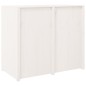 vidaXL Mueble de cocina exterior madera maciza pino blanco 106x55x92cm vidaXL Mueble de cocina exterior madera maciza pino blanco 106x55x92cm