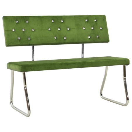 vidaXL Banco de terciopelo verde claro 110 cm