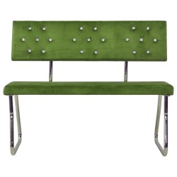 vidaXL Banco de terciopelo verde claro 110 cm
