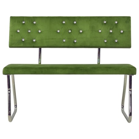 vidaXL Banco de terciopelo verde claro 110 cm