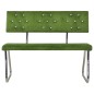 vidaXL Banco de terciopelo verde claro 110 cm vidaXL Banco de terciopelo verde claro 110 cm