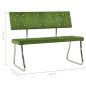 vidaXL Banco de terciopelo verde claro 110 cm vidaXL Banco de terciopelo verde claro 110 cm