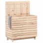 vidaXL Cesto para la ropa sucia madera maciza de pino 88,5x44x76 cm