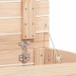 vidaXL Cesto para la ropa sucia madera maciza de pino 88,5x44x76 cm