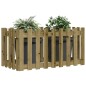 vidaXL Arriate elevado jardín valla madera impregnada pino 100x50x70cm