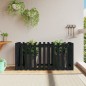 vidaXL Arriate elevado jardín con valla madera pino negro 150x50x70cm
