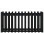 vidaXL Arriate elevado jardín con valla madera pino negro 150x50x70cm