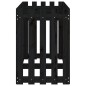 vidaXL Arriate elevado jardín con valla madera pino negro 150x50x70cm