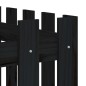 vidaXL Arriate elevado jardín con valla madera pino negro 150x50x70cm