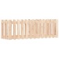 vidaXL Arriate elevado jardín con valla madera maciza pino 150x50x50cm vidaXL Arriate elevado jardín con valla madera maciza pino 150x50x50cm