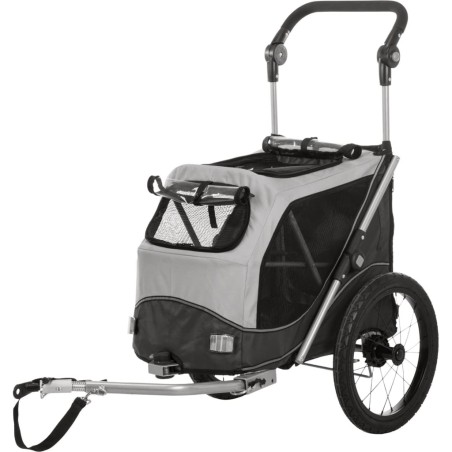 TRIXIE Remolque de bicicleta para perros gris S