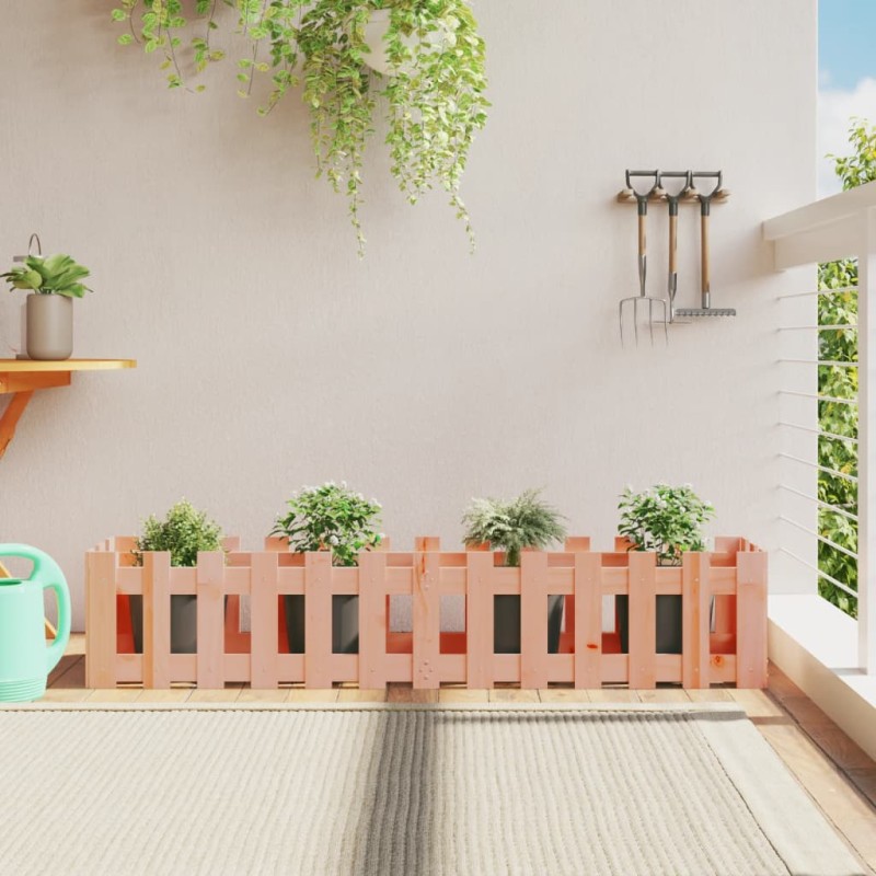 vidaXL Arriate elevado jardín valla madera maciza Douglas 150x30x30 cm vidaXL Arriate elevado jardín valla madera maciza Douglas 150x30x30 cm