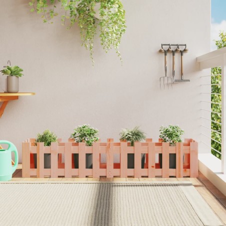 vidaXL Arriate elevado jardín valla madera maciza Douglas 150x30x30 cm