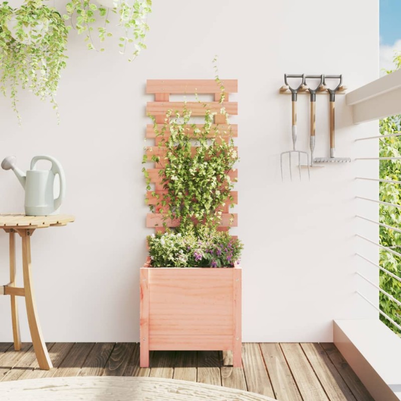 vidaXL Jardinera con estantería madera maciza Douglas 39x39,5x114 cm vidaXL Jardinera con estantería madera maciza Douglas 39x39,5x114 cm