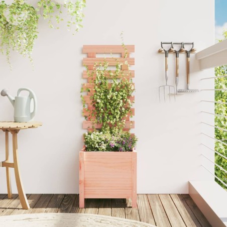 vidaXL Jardinera con estantería madera maciza Douglas 39x39,5x114 cm