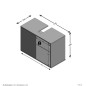 FMD Armario para lavabo blanco 70x32,9x49,5 cm