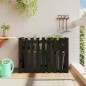 vidaXL Arriate elevado jardín con valla madera pino negro 100x50x70cm vidaXL Arriate elevado jardín con valla madera pino negro 100x50x70cm