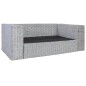 vidaXL Sofá de 2 plazas con cojines ratán natural gris vidaXL Sofá de 2 plazas con cojines ratán natural gris