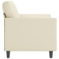 vidaXL Sofá de 2 plazas de cuero sintético color crema 120 cm vidaXL Sofá de 2 plazas de cuero sintético color crema 120 cm
