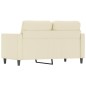vidaXL Sofá de 2 plazas de cuero sintético color crema 120 cm vidaXL Sofá de 2 plazas de cuero sintético color crema 120 cm