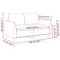 vidaXL Sofá de 2 plazas de cuero sintético color crema 120 cm vidaXL Sofá de 2 plazas de cuero sintético color crema 120 cm