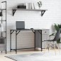 vidaXL Escritorio ordenador madera ingeniería Sonoma gris 131x48x75 cm vidaXL Escritorio ordenador madera ingeniería Sonoma gris 131x48x75 cm