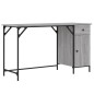 vidaXL Escritorio ordenador madera ingeniería Sonoma gris 131x48x75 cm vidaXL Escritorio ordenador madera ingeniería Sonoma gris 131x48x75 cm