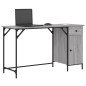 vidaXL Escritorio ordenador madera ingeniería Sonoma gris 131x48x75 cm vidaXL Escritorio ordenador madera ingeniería Sonoma gris 131x48x75 cm