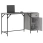 vidaXL Escritorio ordenador madera ingeniería Sonoma gris 131x48x75 cm vidaXL Escritorio ordenador madera ingeniería Sonoma gris 131x48x75 cm