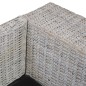 vidaXL Sofá de 2 plazas con cojines ratán natural gris vidaXL Sofá de 2 plazas con cojines ratán natural gris