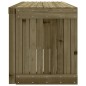 vidaXL Banco jardín extensible madera impregnada pino 212,5x40,5x45 cm