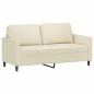 vidaXL Sofá de 2 plazas de cuero sintético color crema 140 cm vidaXL Sofá de 2 plazas de cuero sintético color crema 140 cm