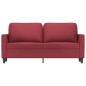 vidaXL Sofá de 2 plazas de cuero sintético rojo vino 140 cm vidaXL Sofá de 2 plazas de cuero sintético rojo vino 140 cm