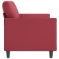 vidaXL Sofá de 2 plazas de cuero sintético rojo vino 140 cm vidaXL Sofá de 2 plazas de cuero sintético rojo vino 140 cm