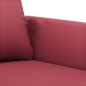 vidaXL Sofá de 2 plazas de cuero sintético rojo vino 140 cm vidaXL Sofá de 2 plazas de cuero sintético rojo vino 140 cm
