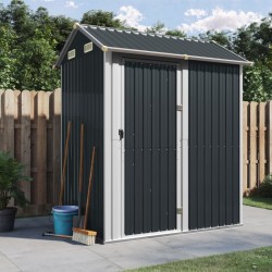 vidaXL Cobertizo de jardín acero galvanizado antracita 192x152,5x237cm